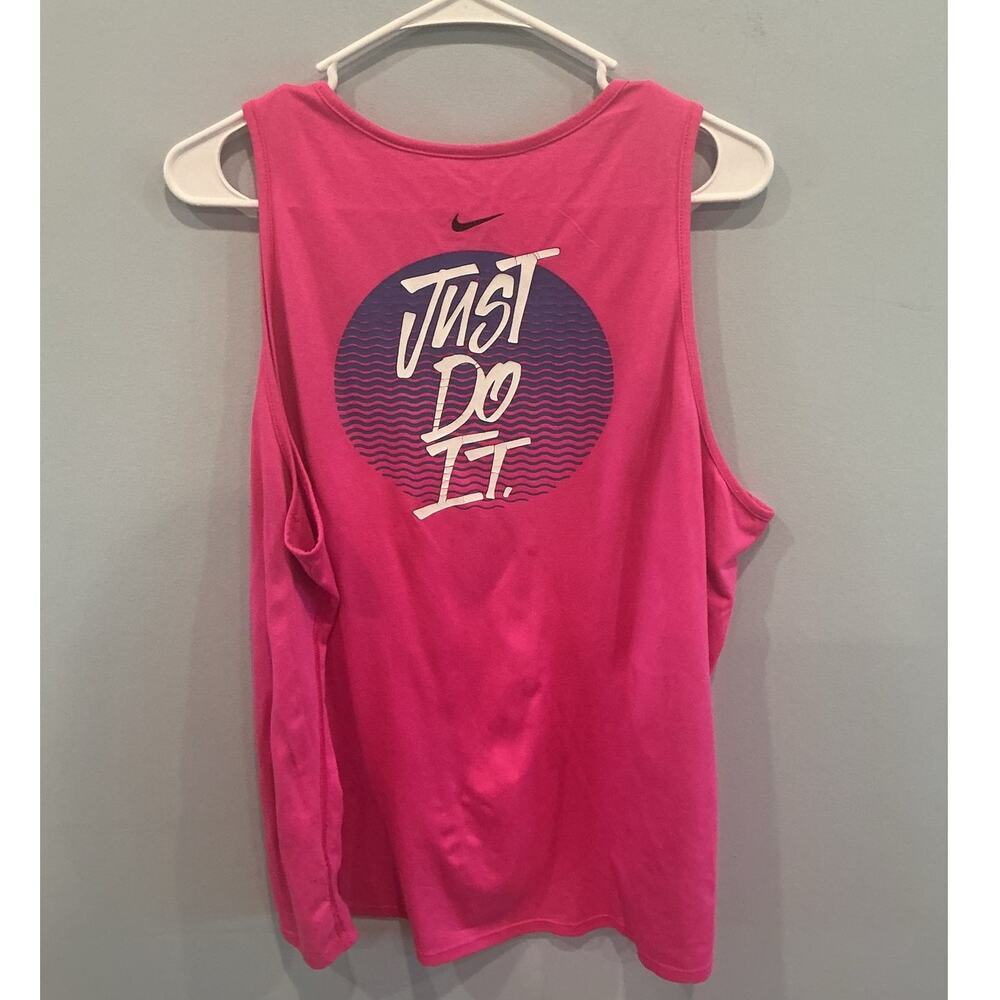 Vintage Nike Tank Top Plus Size 2X Dri-Fit Pink Just‎ Do It 90s Gym Streetwear